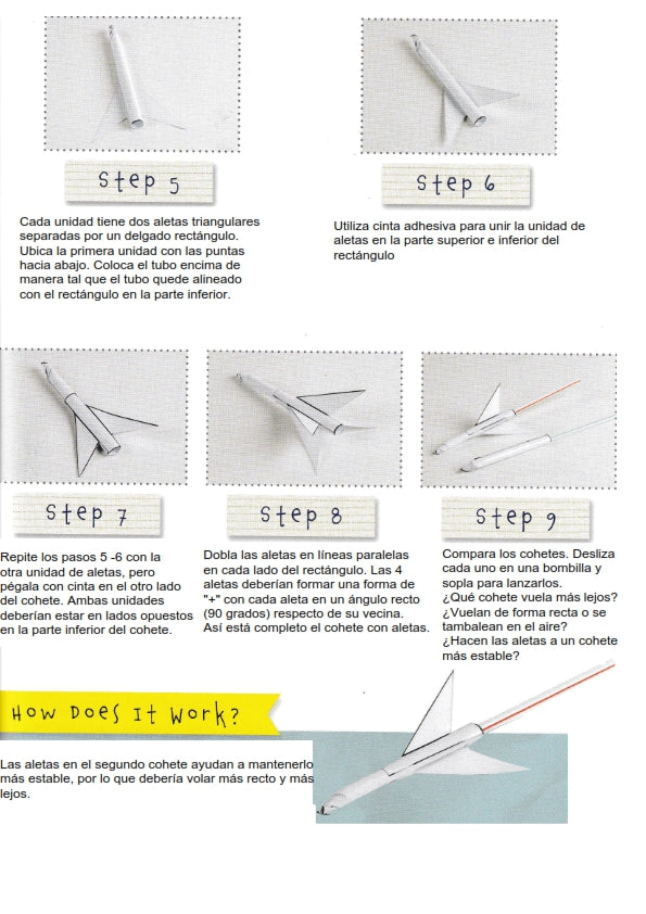 Imprimible Cohetes de Papel